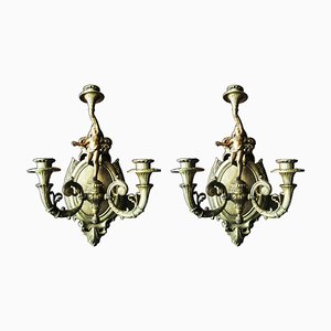 Bronze Cherub Sconces, 1930s, Set of 2-ODB-883004