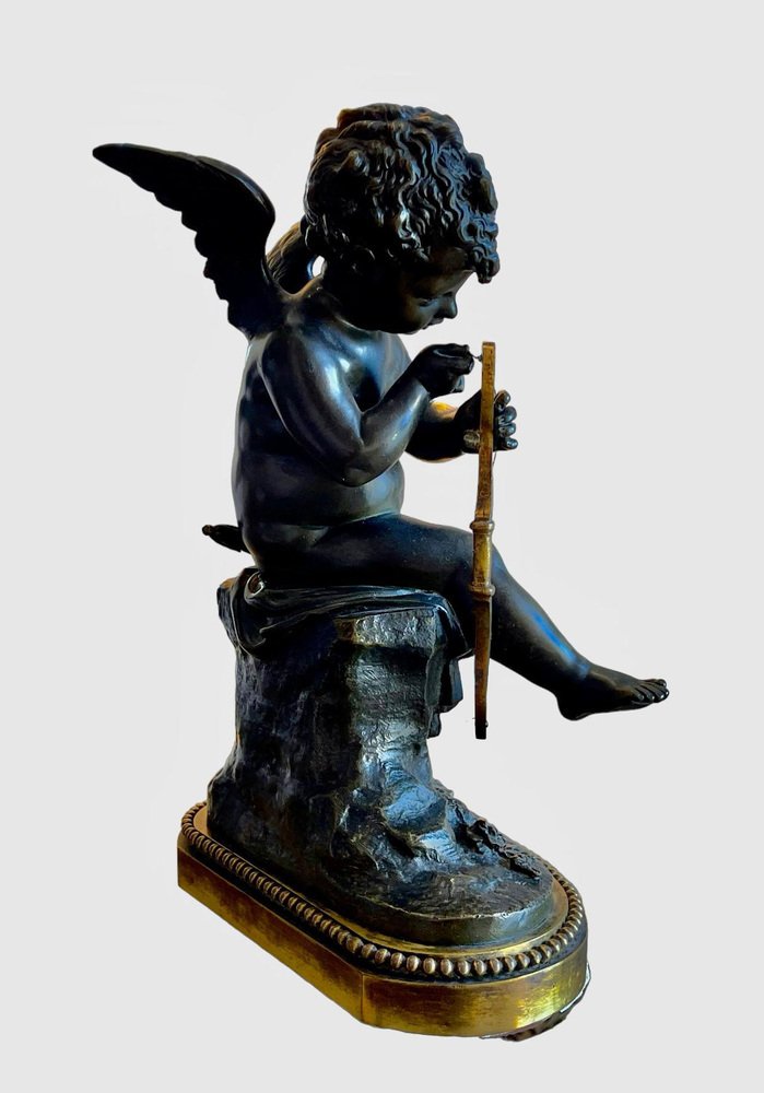 Bronze Cupid Tendant His Bow in the style of Charles Gabriel Sauvage