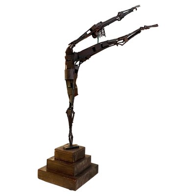 Bronze Dancer Sculpture by A. Grazioli, Italy, 1970s-YUW-1329228