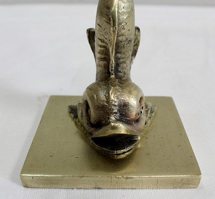 Bronze Dolphin Bookends, 19th Century, Set of 2-RVK-911157