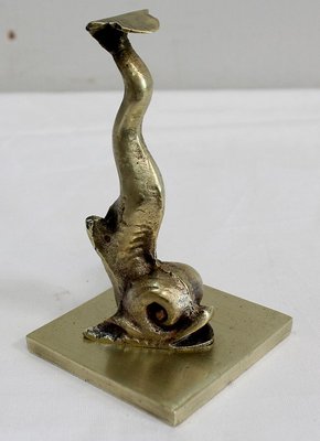 Bronze Dolphin Bookends, 19th Century, Set of 2-RVK-911157