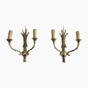 Bronze False Bamboo Wall Lights, Set of 2-BA-1365803