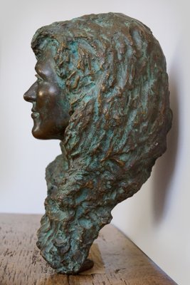 Bronze Female Bust, 1970s-GQ-674726