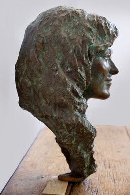 Bronze Female Bust, 1970s-GQ-674726