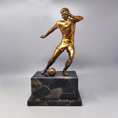 Bronze Footballer Sculpture, Italy, 1920s-1930s-QGR-1720454