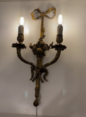 Bronze Fruit Sconces, 1920s, Set of 2-JJC-1754316