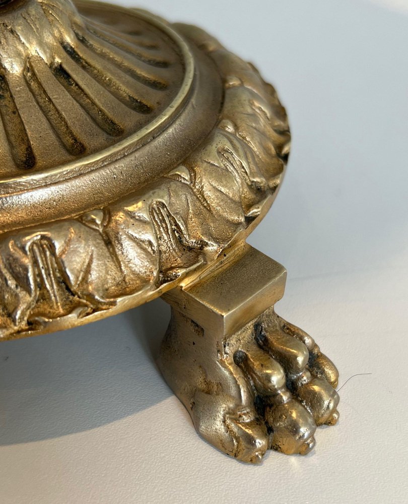 Bronze, Glass and Brass Ashtray by Baguès, 1940s