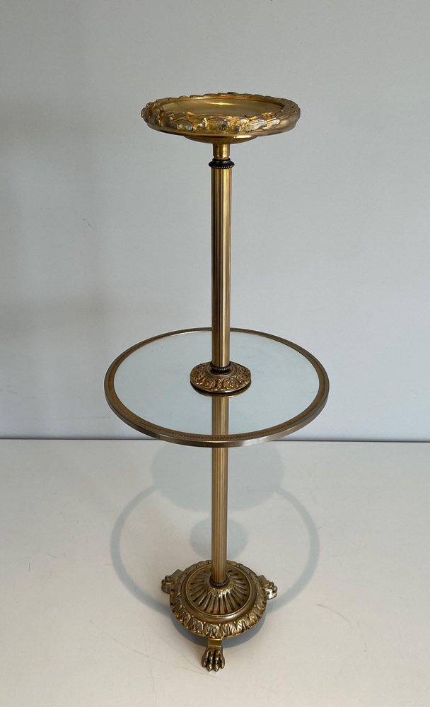 Bronze, Glass and Brass Ashtray by Baguès, 1940s