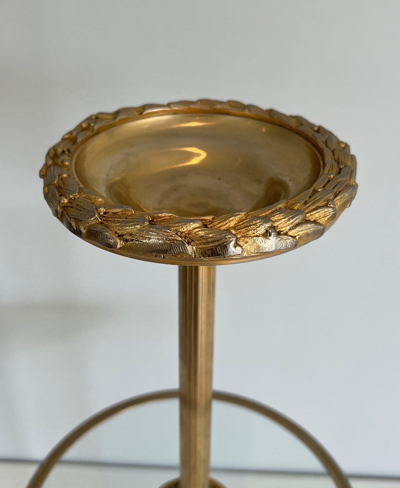 Bronze, Glass and Brass Ashtray by Baguès, 1940s