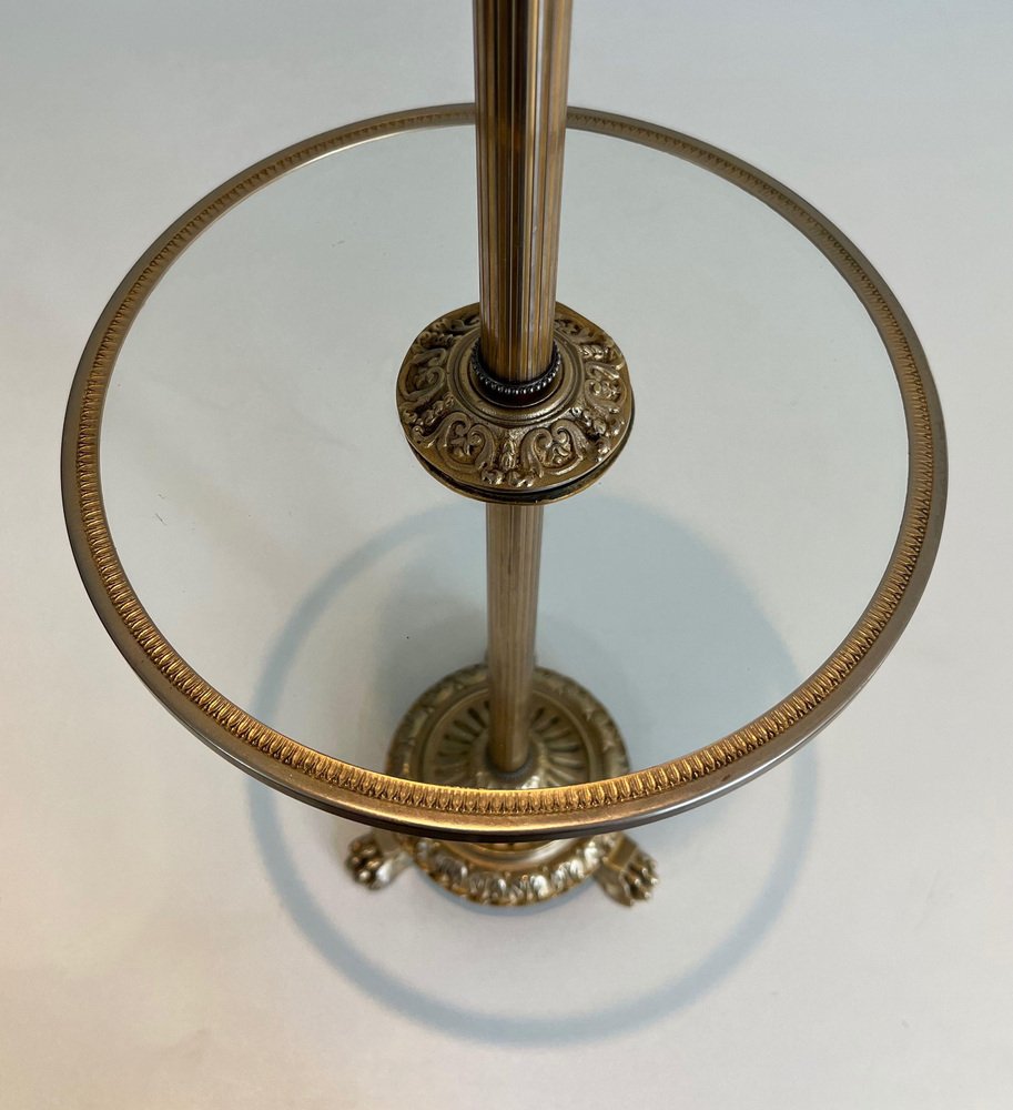 Bronze, Glass and Brass Ashtray by Baguès, 1940s