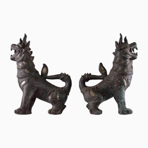 Bronze Guardian Lions, Set of 2-OWS-2023174