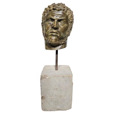 Bronze Head of Roman Emperor Caracalla, 1950s-FDW-2039629