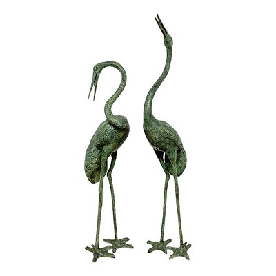 Bronze Heron Sculptures, Italy, 20th Century, Set of 2-BEW-1740922