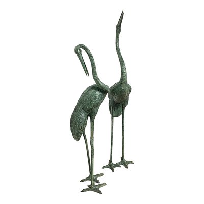 Bronze Heron Sculptures, Italy, 20th Century, Set of 2-BEW-1740922