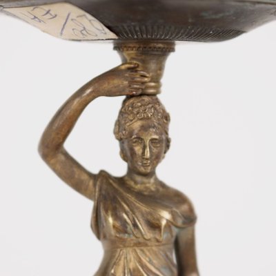 Bronze Holder Depicting Female Figure Statue, Late 19th Century-VMM-1394235