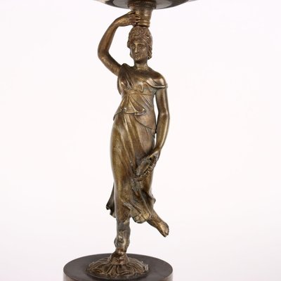 Bronze Holder Depicting Female Figure Statue, Late 19th Century-VMM-1394235