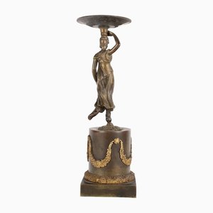 Bronze Holder Depicting Female Figure Statue, Late 19th Century-VMM-1394235