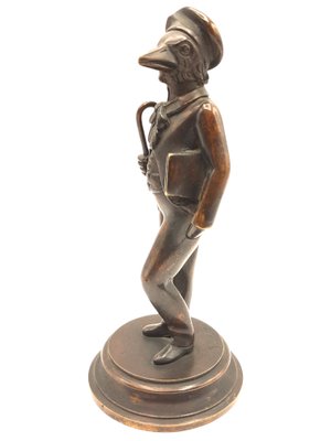 Bronze Humoristique Sculpture with Umbrella by Jean Ignace Isidore Grandville (1803-1847)-TCS-1179487