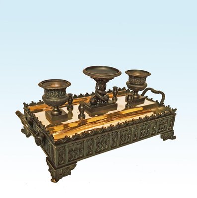 Bronze Inkstand / Inkwell, 1820s-AWH-902359