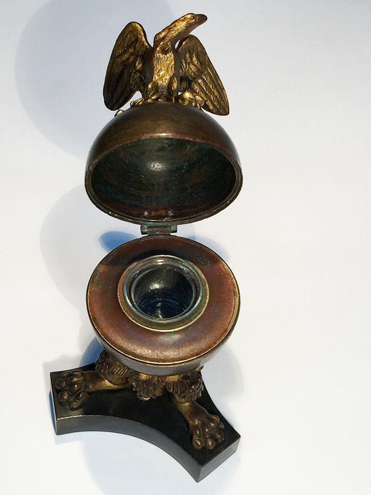 Bronze Inkwell from H. Luppens & Co, Bruxelles, Belgium