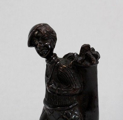 Bronze Jeune Caddie de Golf Sculpture, Late 19th Century-RVK-967159