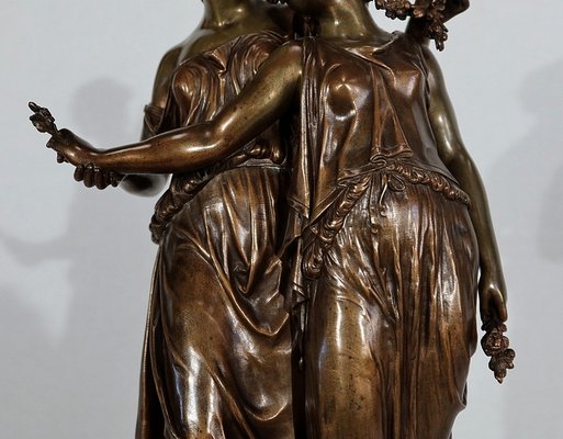 Bronze Jeunes Romaines Sculpture from H. Dumaige, 19th-Century-RVK-1153850