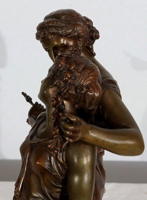 Bronze Jeunes Romaines Sculpture from H. Dumaige, 19th-Century-RVK-1153850