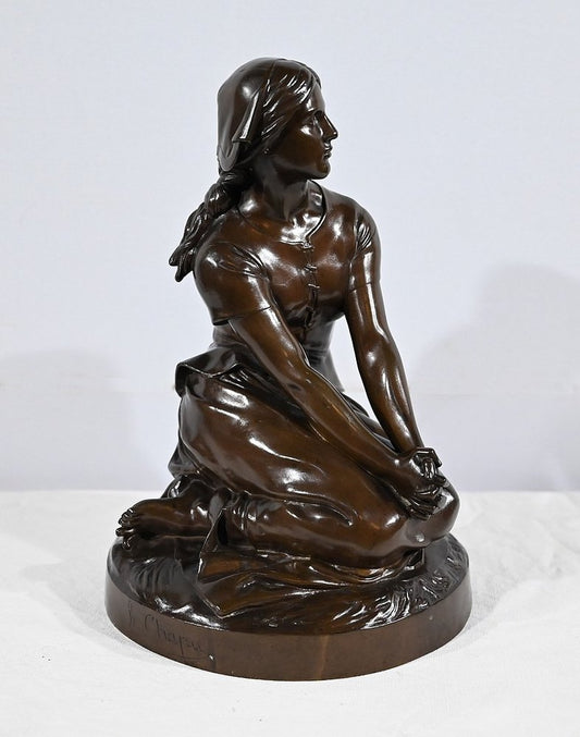 Bronze Joan of Arc in Domrémy from H. Chapu, 1800s