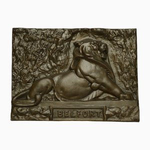 Bronze Lion de Belfort Plate from Douchy Tourcoing, Early 19th Century-NEN-2023689