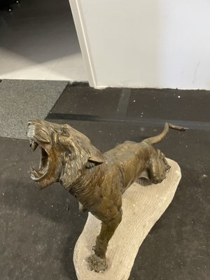 Bronze Lioness Sculpture by Thomas Cartier-BZK-960694