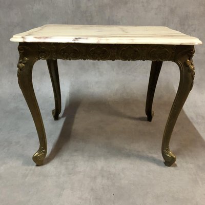 Bronze & Marble Coffee Table, 1950s-SDV-568685