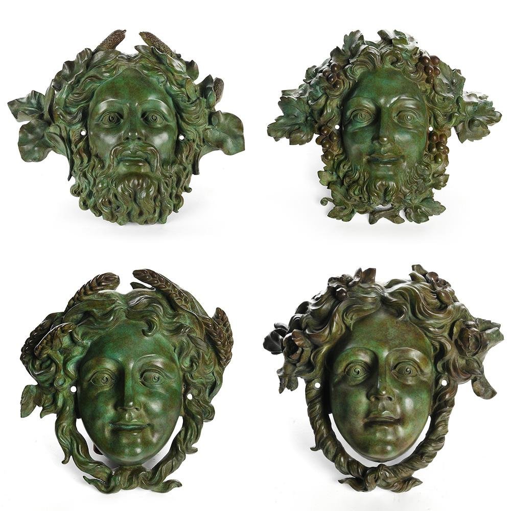 Bronze Masks, Set of 4