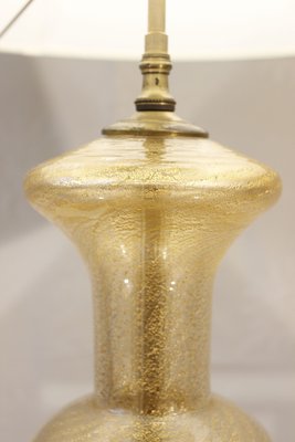 Bronze & Murano Blown Glass Lamp with Gold Inclusion, 1950s-WEQ-1143783