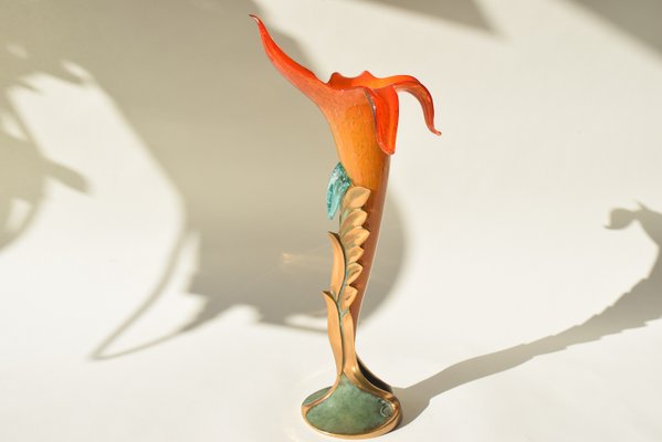 Bronze Murano Glass Vase by Gilbert Kruft, 1980s-AVH-2017230