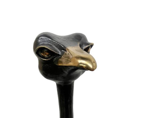 Bronze Ostrich Sculptures by Stransky, Set of 2-UCH-1722862