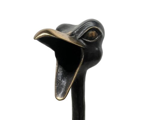 Bronze Ostrich Sculptures by Stransky, Set of 2-UCH-1722862