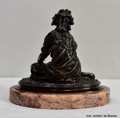 Bronze Patina Brune of Girl With Flowers, 20th Century-RVK-895735