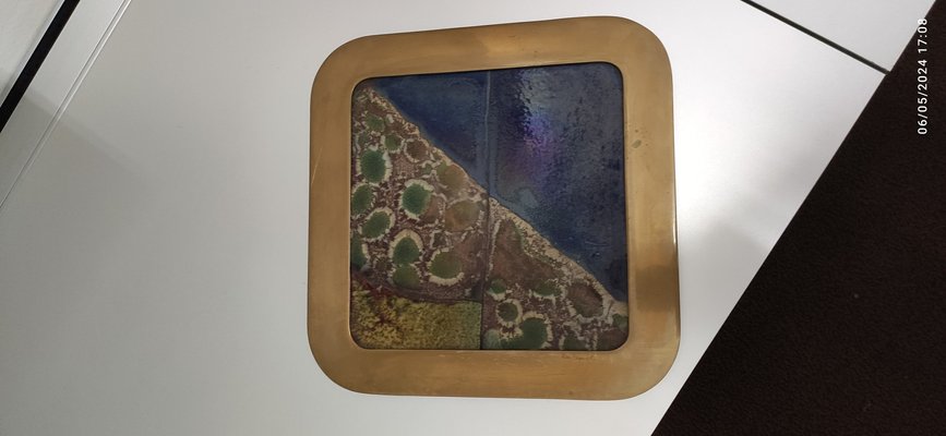 Bronze Plate by Esa Fedrigolli for Esart, 1980s-HDX-2035393