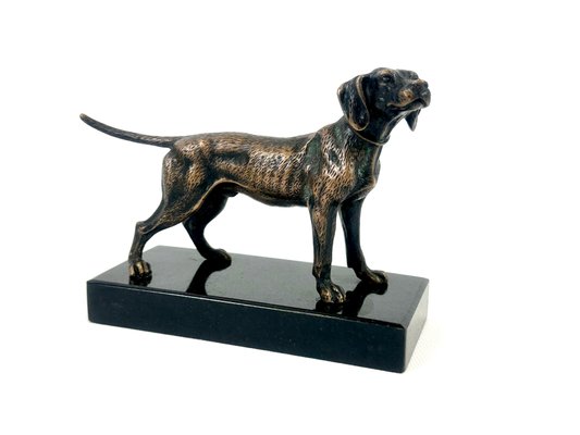 Bronze Pointer Dog Figurine, 20th Century-ZCY-2020328