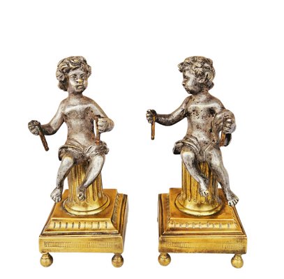 Bronze Putti Pair, 1830, Set of 2-AWH-1746982