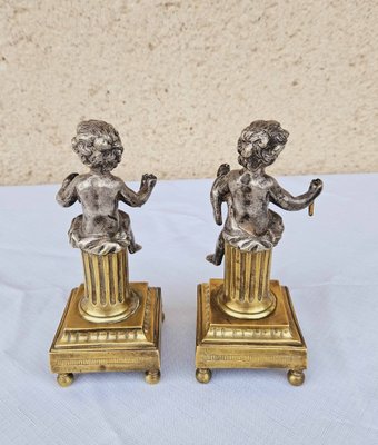 Bronze Putti Pair, 1830, Set of 2-AWH-1746982