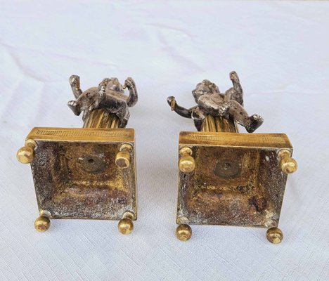 Bronze Putti Pair, 1830, Set of 2-AWH-1746982