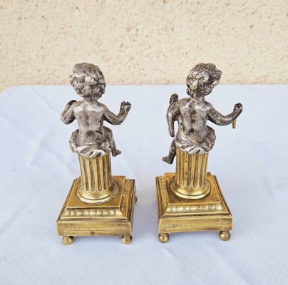 Bronze Putti Pair, 1830, Set of 2-AWH-1746982