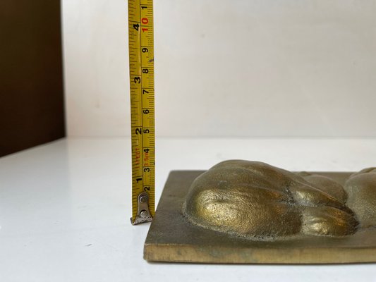 Bronze Relief Wall Plaque of Infant Girl, 1930s-LCR-1383540