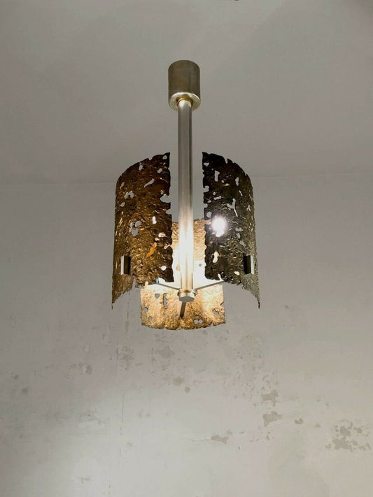 Bronze Sculptural Ceiling Lamp, France, 1970s