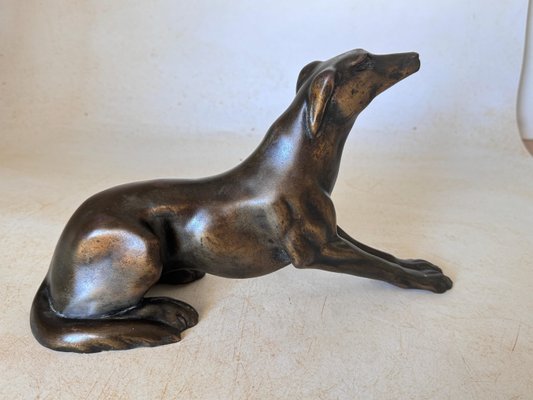 Bronze Sculpture of Dog in Brown Patina, Austria, 1920s-UR-1818825