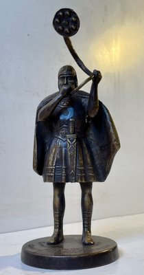 Bronze Sculpture of Lur Playing Viking by Edward Aagaard, 1950s-LCR-1189886