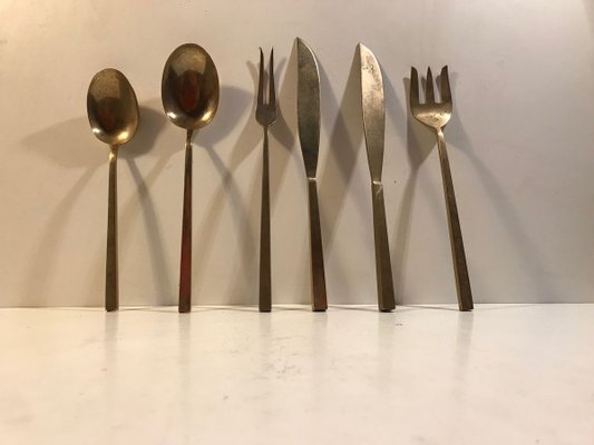 Bronze Serving Set by Sigvard Bernadotte for Scanline, 1950s, Set of 6-LCR-826777