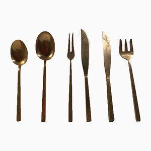 Bronze Serving Set by Sigvard Bernadotte for Scanline, 1950s, Set of 6-LCR-826777