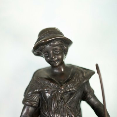 Bronze Statue of Fisherman, 1900s-ZLY-846183